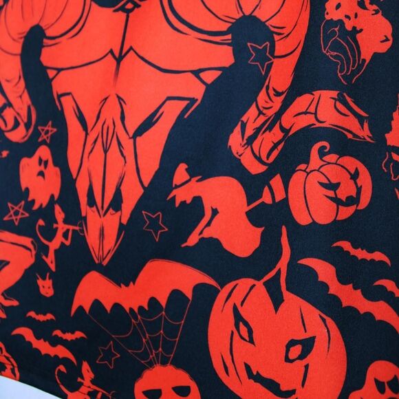 Black and Red Gothic Halloween Mini Skirt - Picture 2 of 4